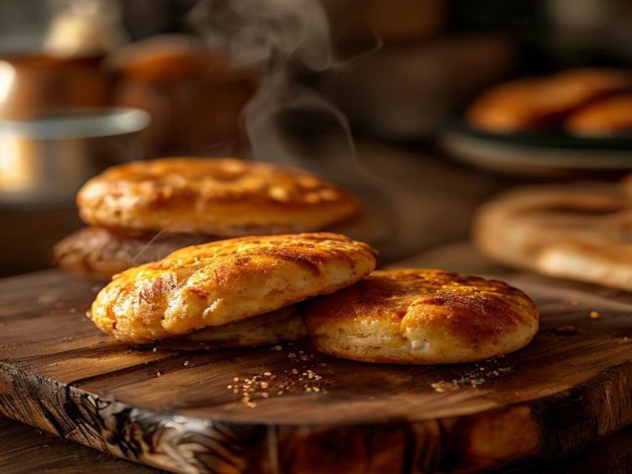 Arepas e tortillas flexíveis